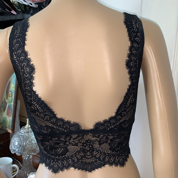 La Senza lace up padded backless black lace bra XS - Picture 8 of 12